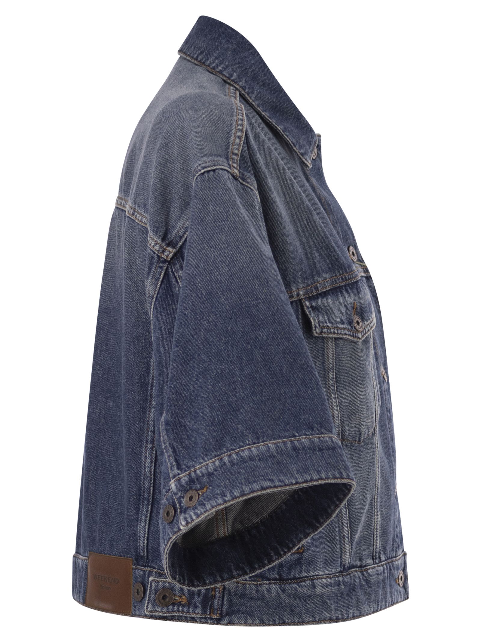 Weekend Maxmara Wkdliuti - Cropped Cotton Denim Jacket