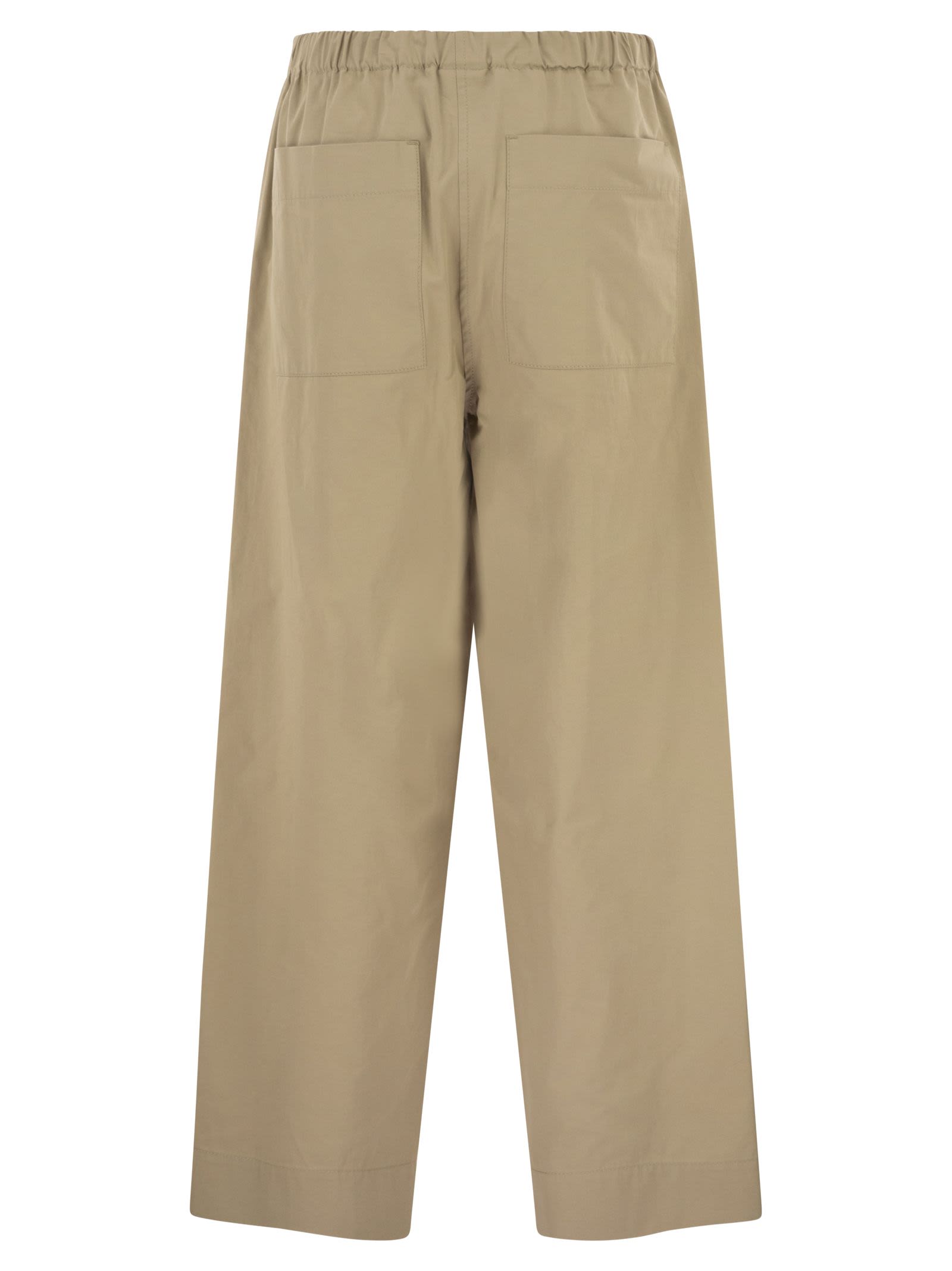 Weekend Maxmara Wkdlibero - Pure Cotton Wide-Leg Trousers