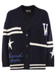 Weekend Maxmara Wkdbelgio - Virgin Wool Cardigan With Graphic Intarsia
