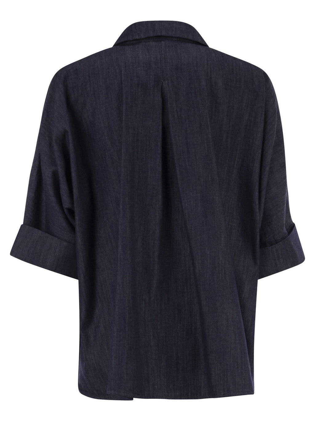 S Maxmara Stmrugiada - Lightweight Denim Shirt With Short Sleeves