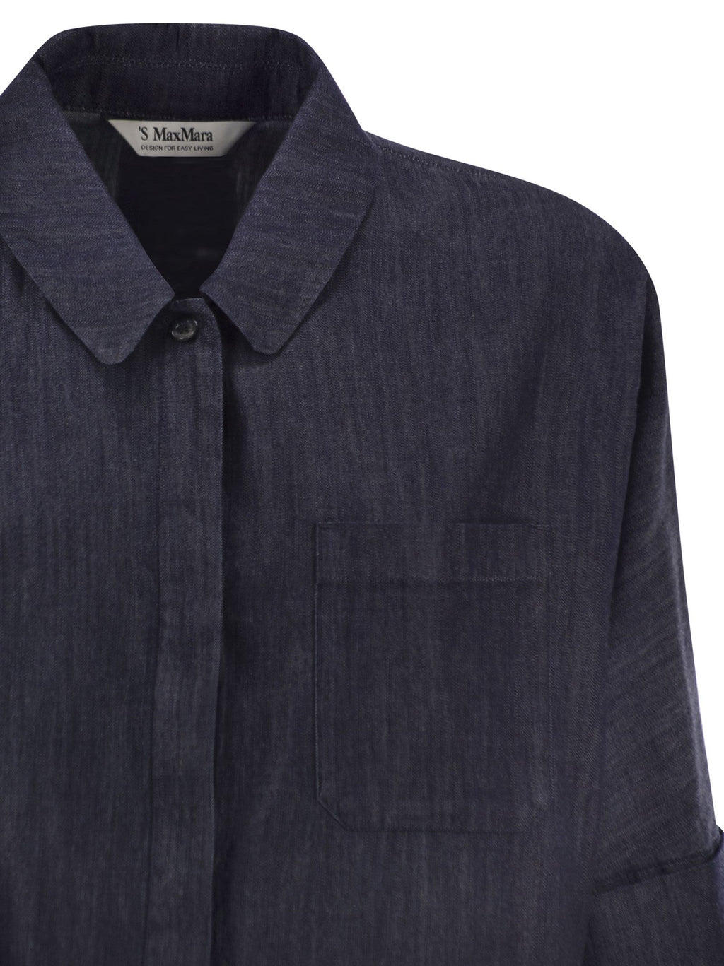 S Maxmara Stmrugiada - Lightweight Denim Shirt With Short Sleeves