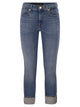 7 For All Mankind Relaxed Skinny Cropped Slim Illusion Stretch Denim Jeans