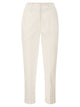 Peserico Stretch Cotton Tapered Trousers With Elasticated Waistband