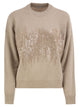 Peserico Crew-Neck Jumper With Sequins In Alpaca Blend