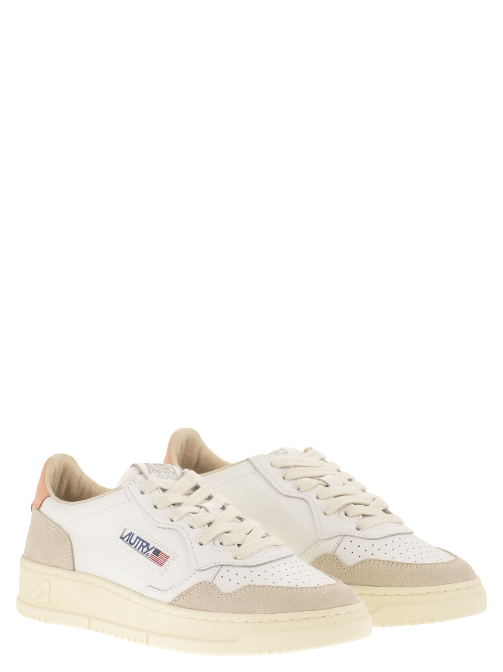 Autry Medalist Low - Leather And Suede Trainers