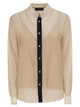 Fabiana Filippi Sheer Shirt With Matching Camisole And Embroidered Details