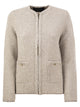 Fabiana Filippi Bouclé Jacket With Sequins And Zip Fastening