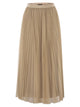 Fabiana Filippi Wide Pleated Tulle Skirt With Knitted Belt