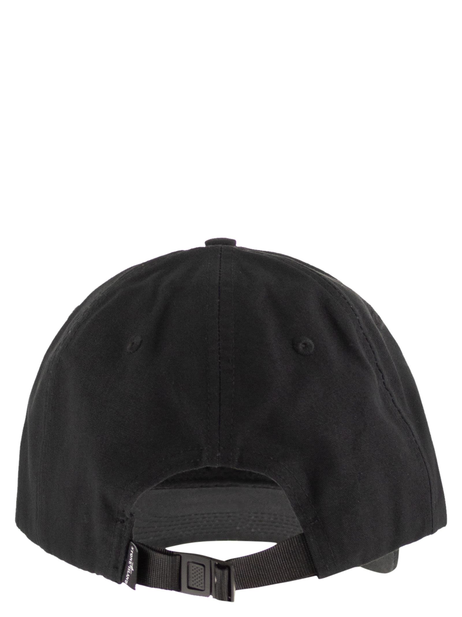 Stone Island Cap With Embroidered Compass Logo