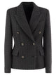Brunello Cucinelli Double-Breasted Cashmere Cable-Knit Blazer