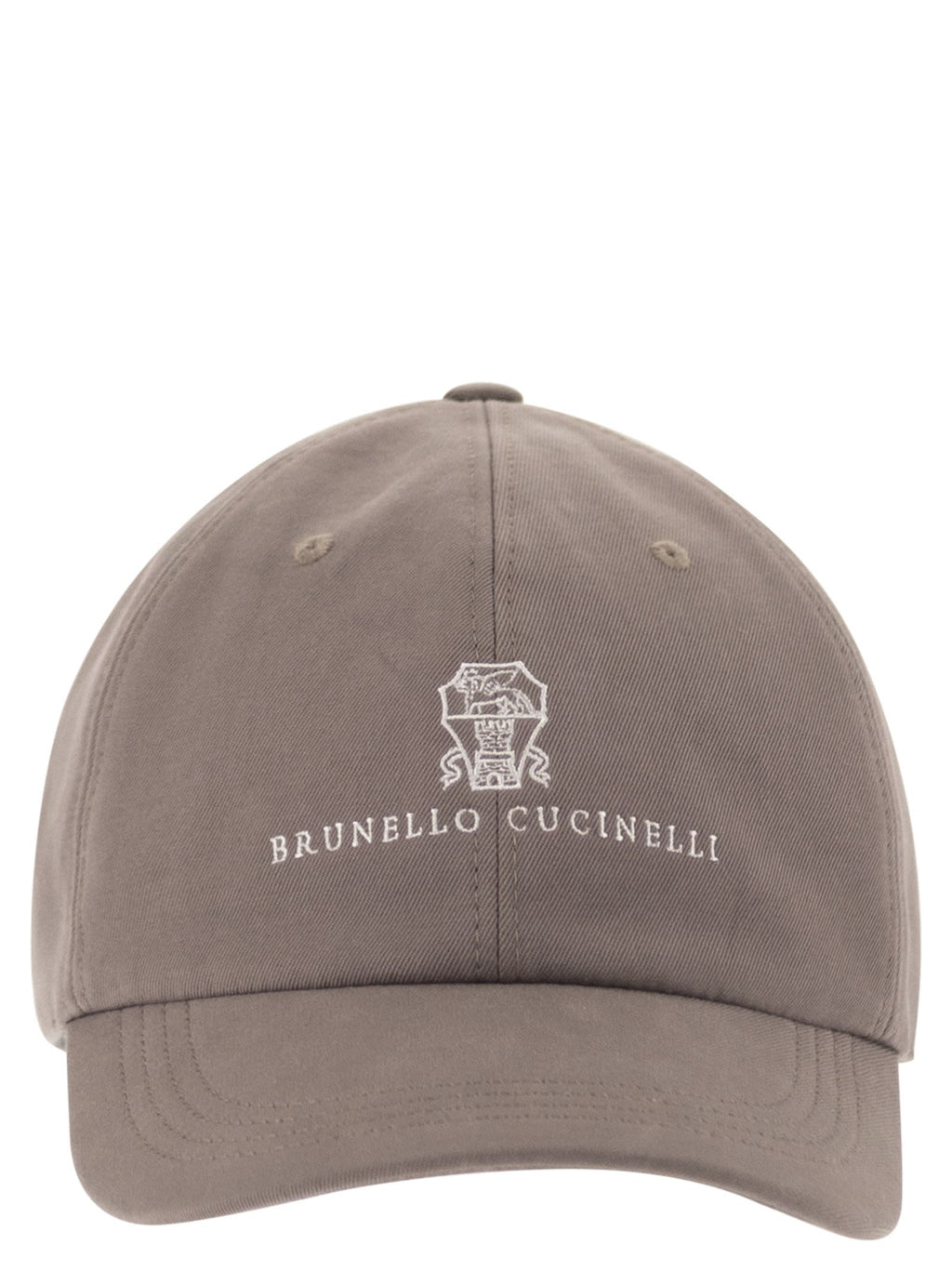 Brunello Cucinelli Baseball Cap In Garment-Dyed Twisted Cotton Gabardine With Embroidered Logo