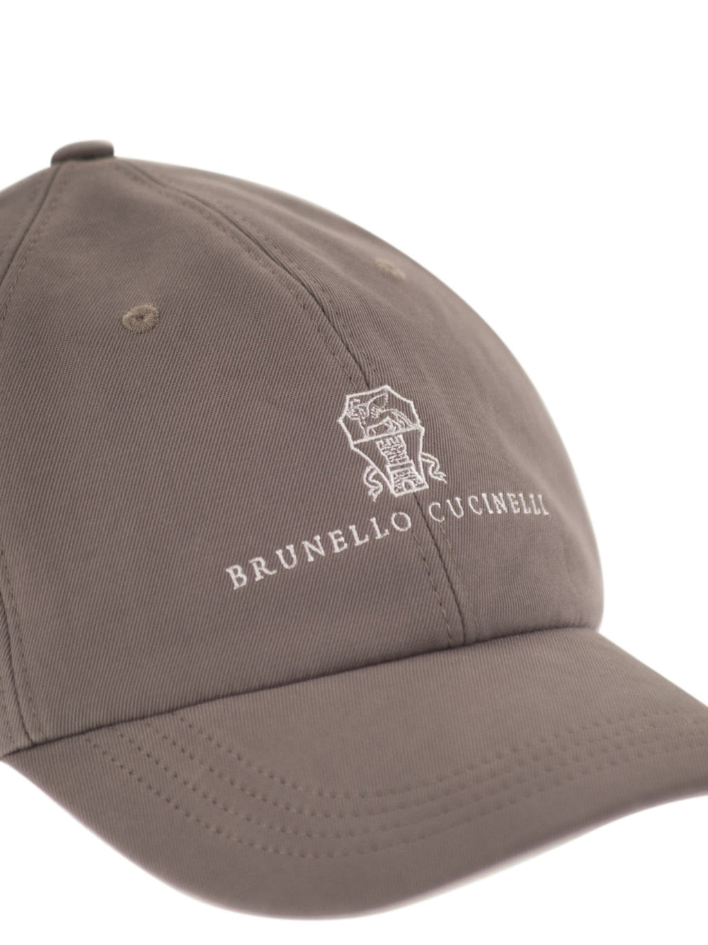 Brunello Cucinelli Baseball Cap In Garment-Dyed Twisted Cotton Gabardine With Embroidered Logo