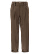 Brunello Cucinelli Baggy Trousers In Stretch Cotton Cover-Up With Shiny Bartack