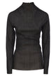 Fabiana Filippi Ribbed Lurex Turtleneck Sweater In Viscose