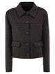 Brunello Cucinelli Cropped Cashmere Jacket With Monili Detail At The Back