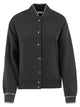 Brunello Cucinelli Technical Jersey Bomber With Luminous Knit Trims