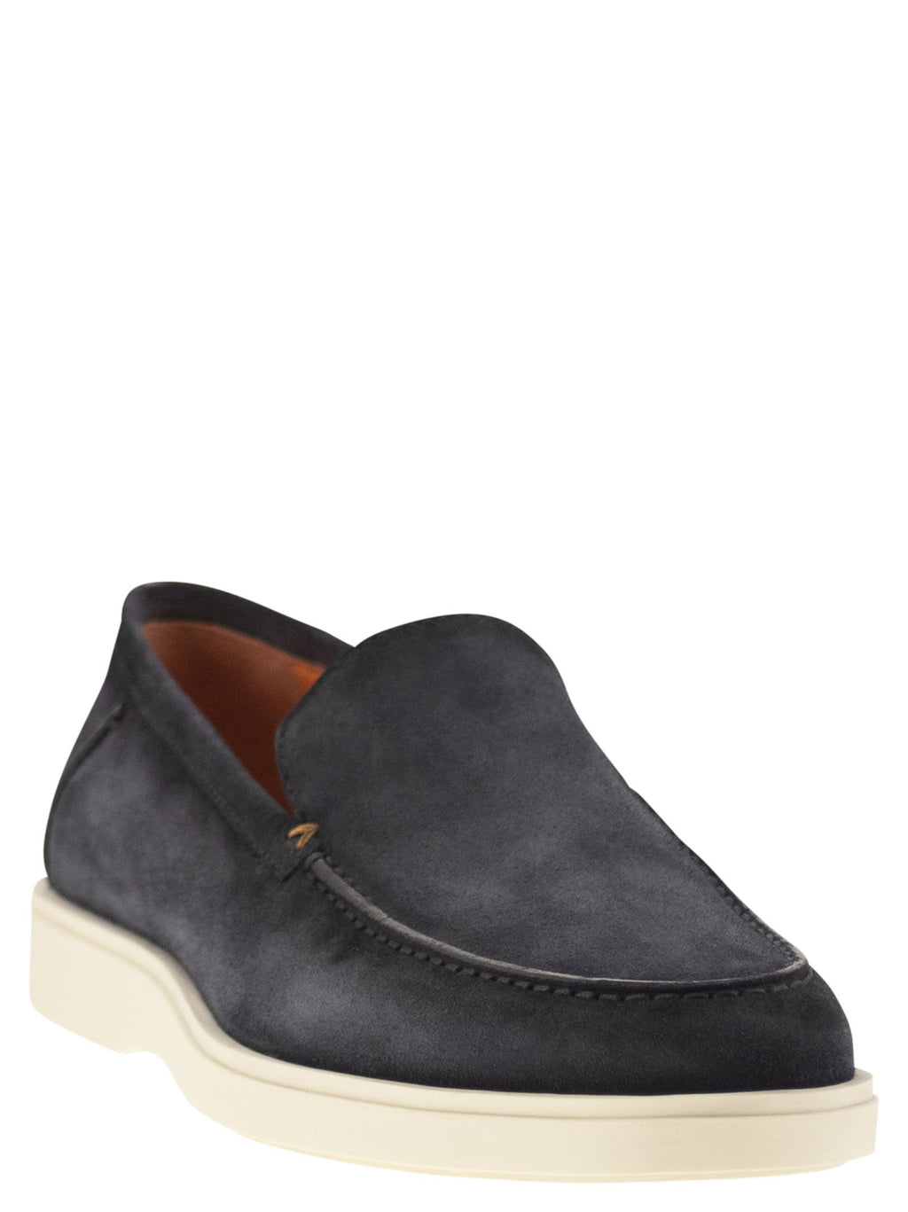 Santoni Suede Moccasin
