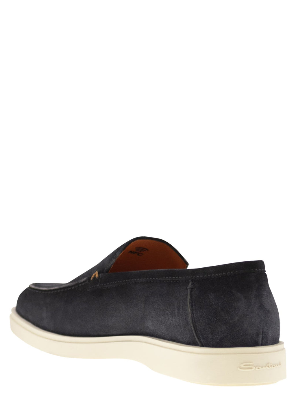 Santoni Suede Moccasin