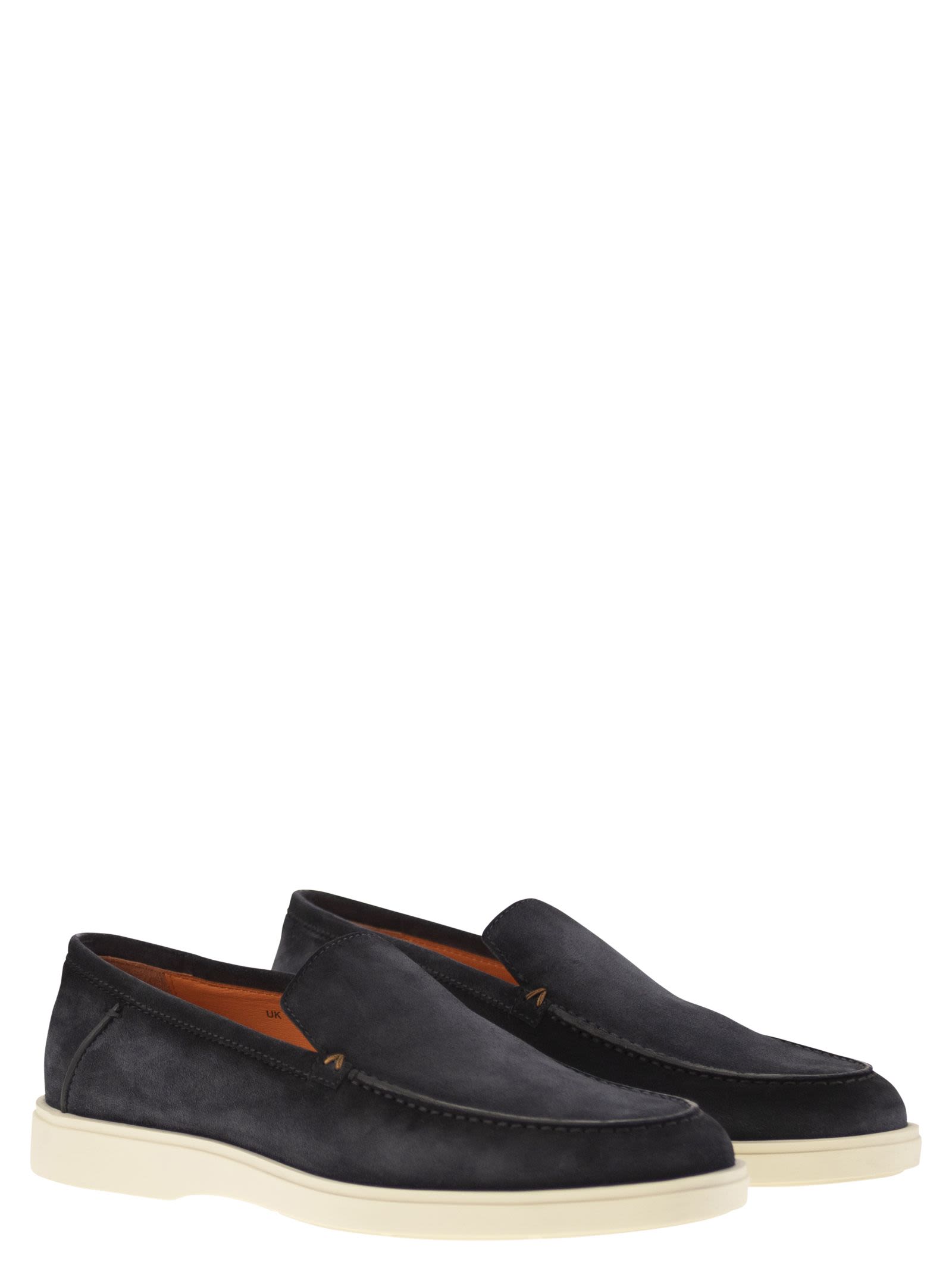 Santoni Suede Moccasin