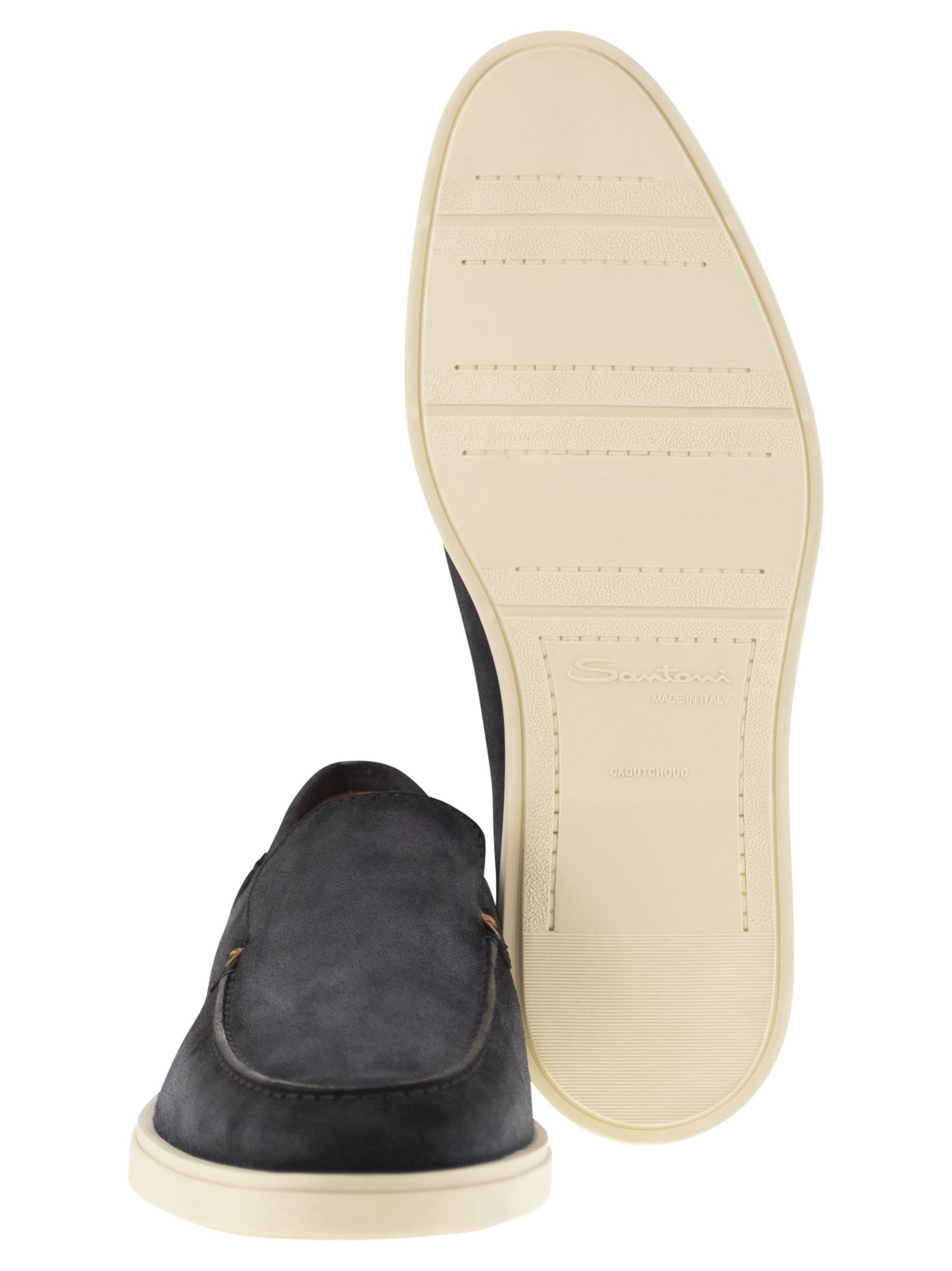 Santoni Suede Moccasin