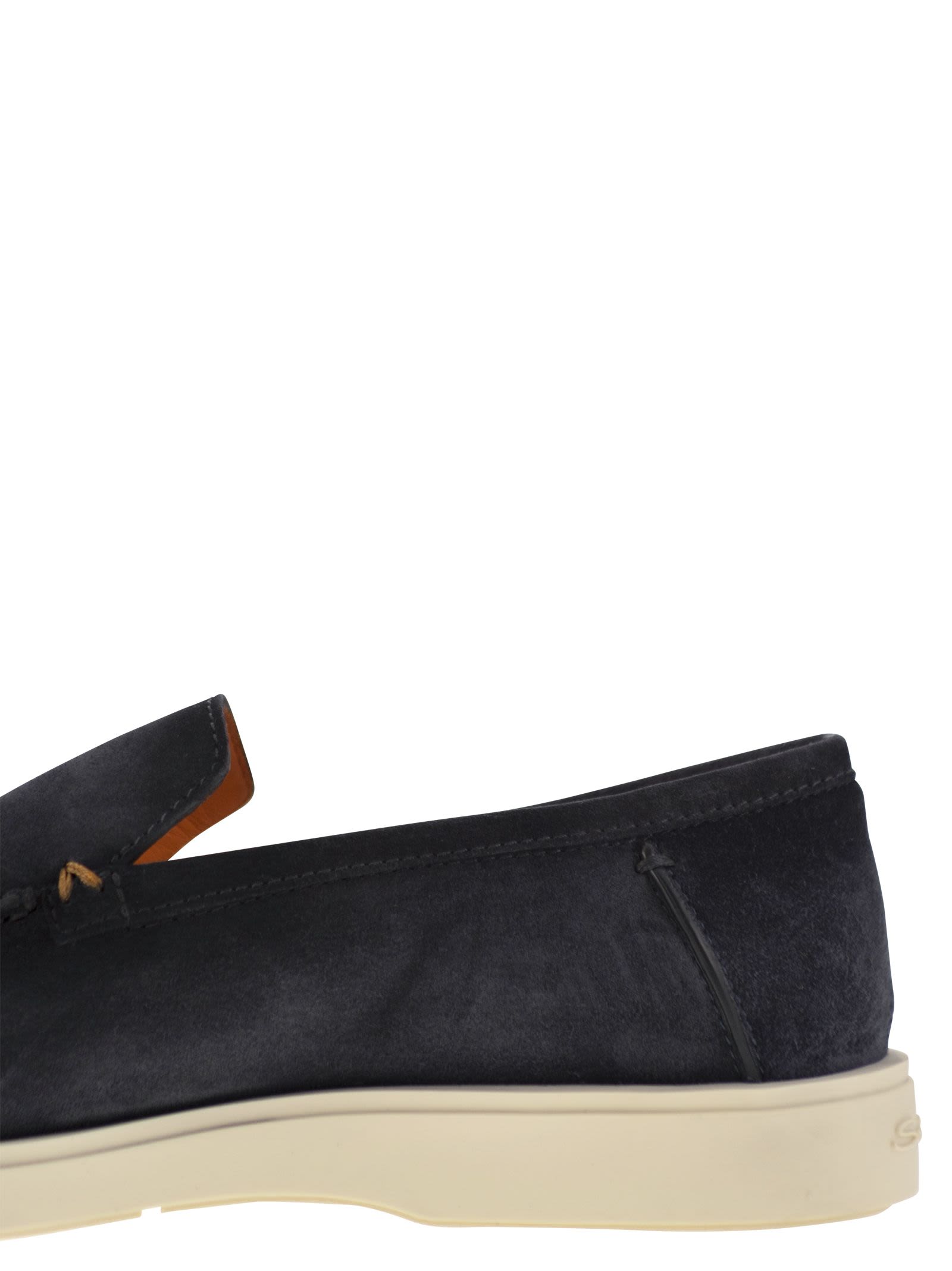 Santoni Suede Moccasin