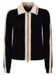 Elisabetta Franchi Knitted Jacket With Shiny Viscose Stripes