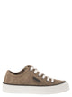Brunello Cucinelli Suede Trainers With Shiny Tab