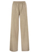 Fabiana Filippi Virgin Wool Flannel Trousers With Elasticated Waistband