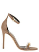 Elisabetta Franchi Leather Sandal With Transparent Insert