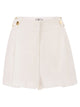 Elisabetta Franchi Tailored High-Waisted Shorts With Gold-Tone Logo Buttons