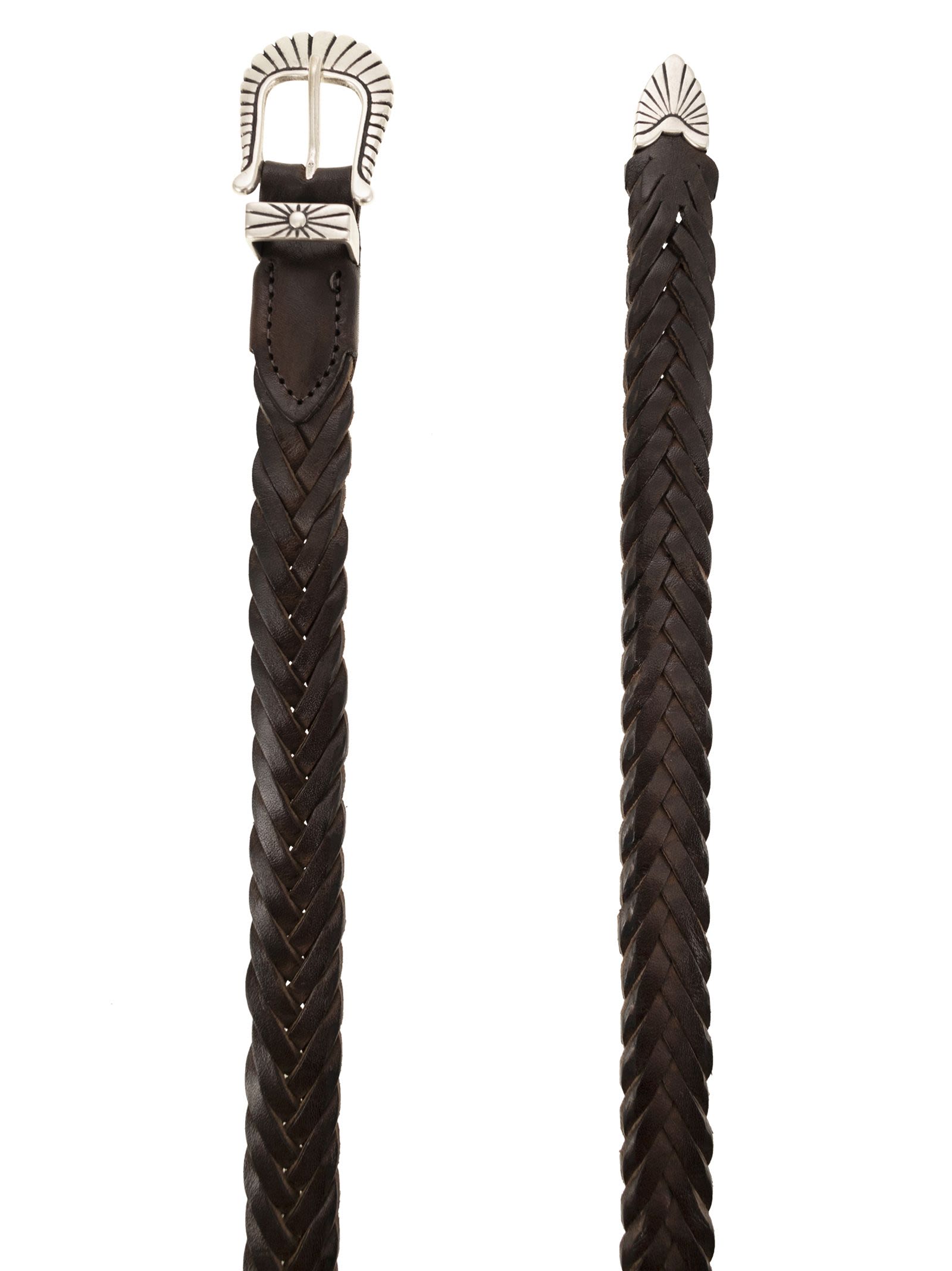 Alberto Luti Braided Leather Belt