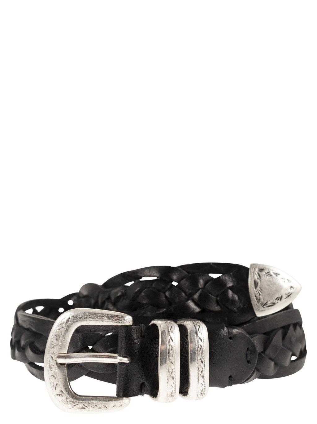 Alberto Luti Braided Leather Belt