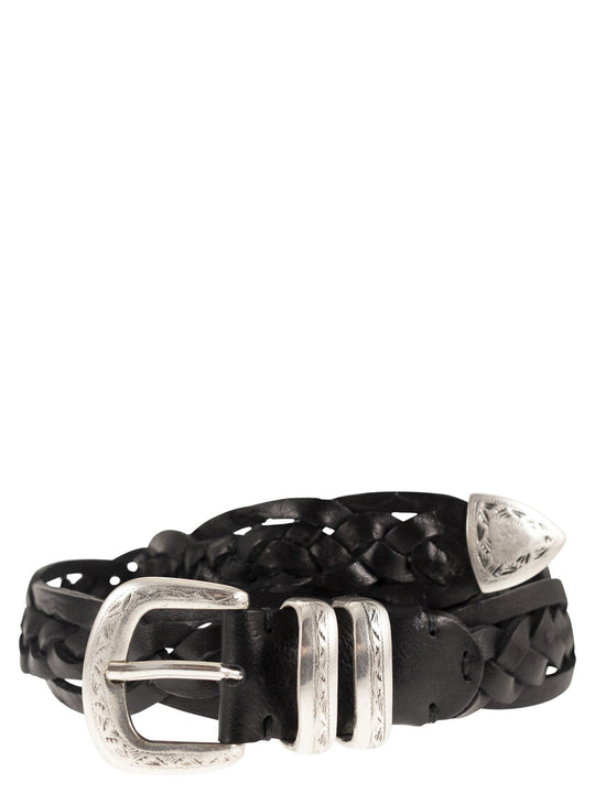 Alberto Luti Braided Leather Belt