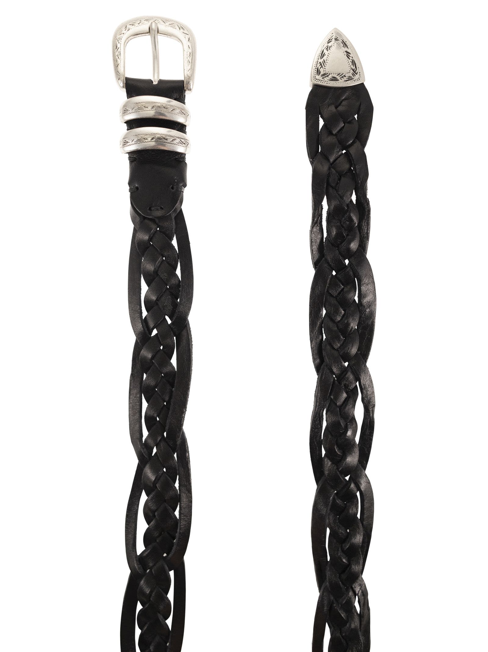 Alberto Luti Braided Leather Belt