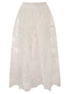 Maurizio Mykonos Embroidered Lace Midi Skirt With Elasticated Waist