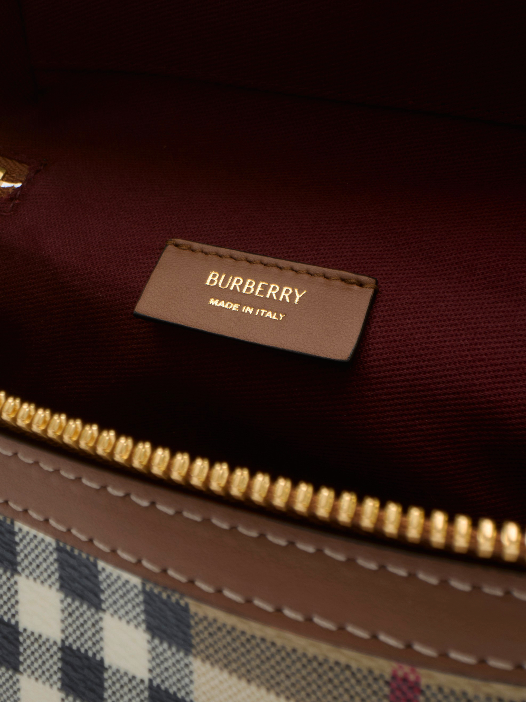 Burberry Mini Check Vanity Bag.