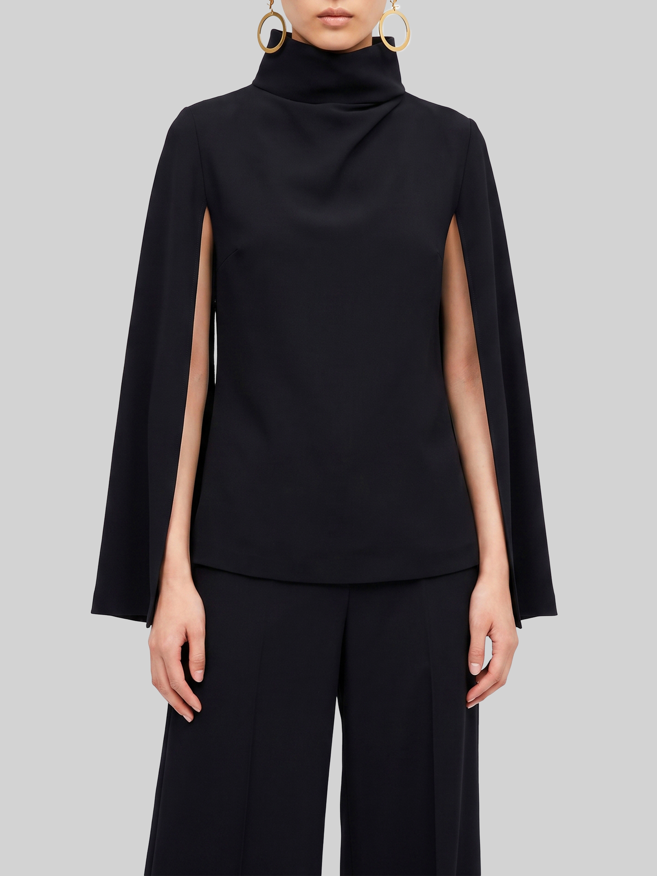 Sutton New York Split Sleeves Bell Top