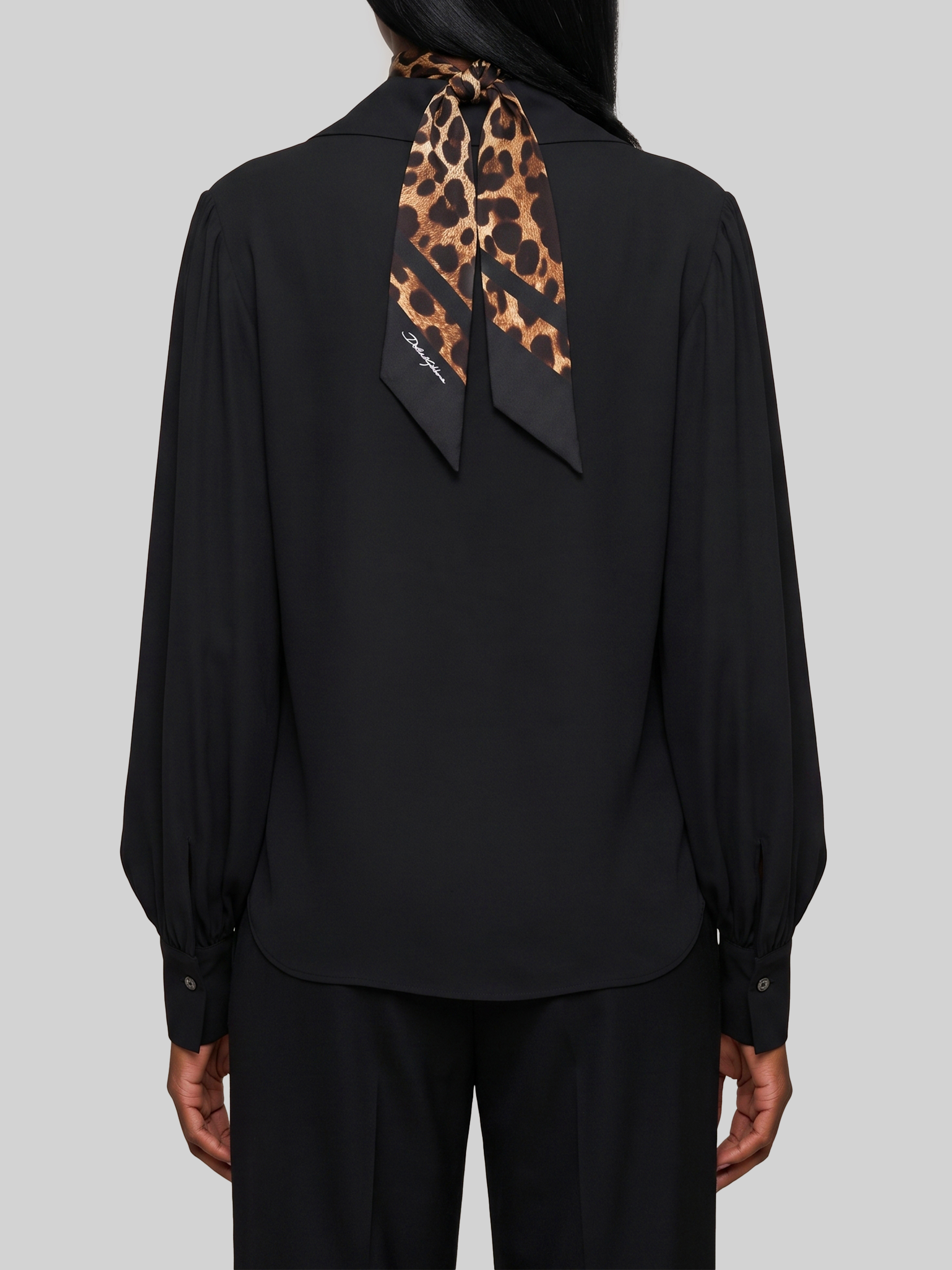Sutton New York Black Double Georgette Blouse