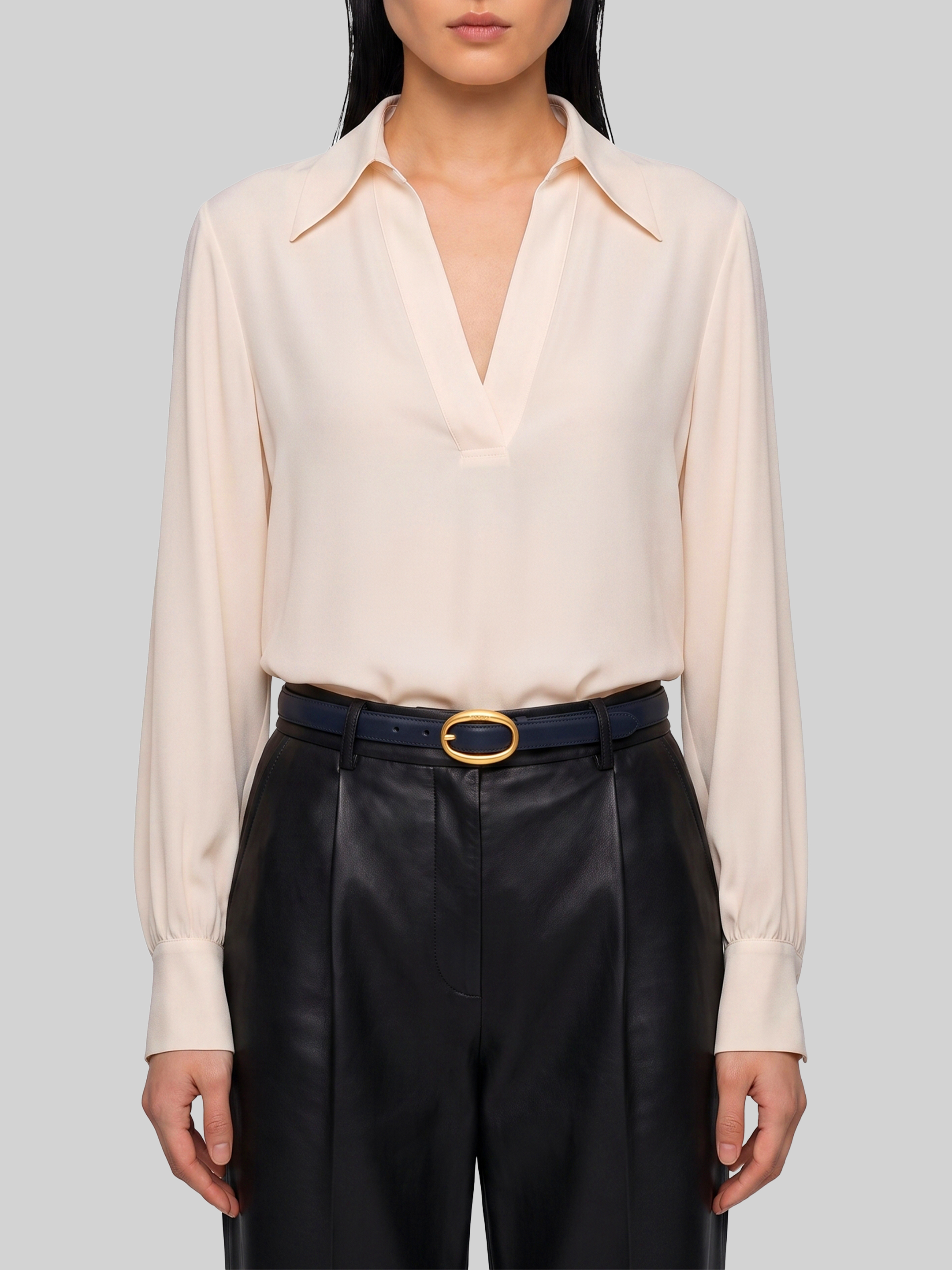 Sutton New York Champagne Double Georgette Blouse