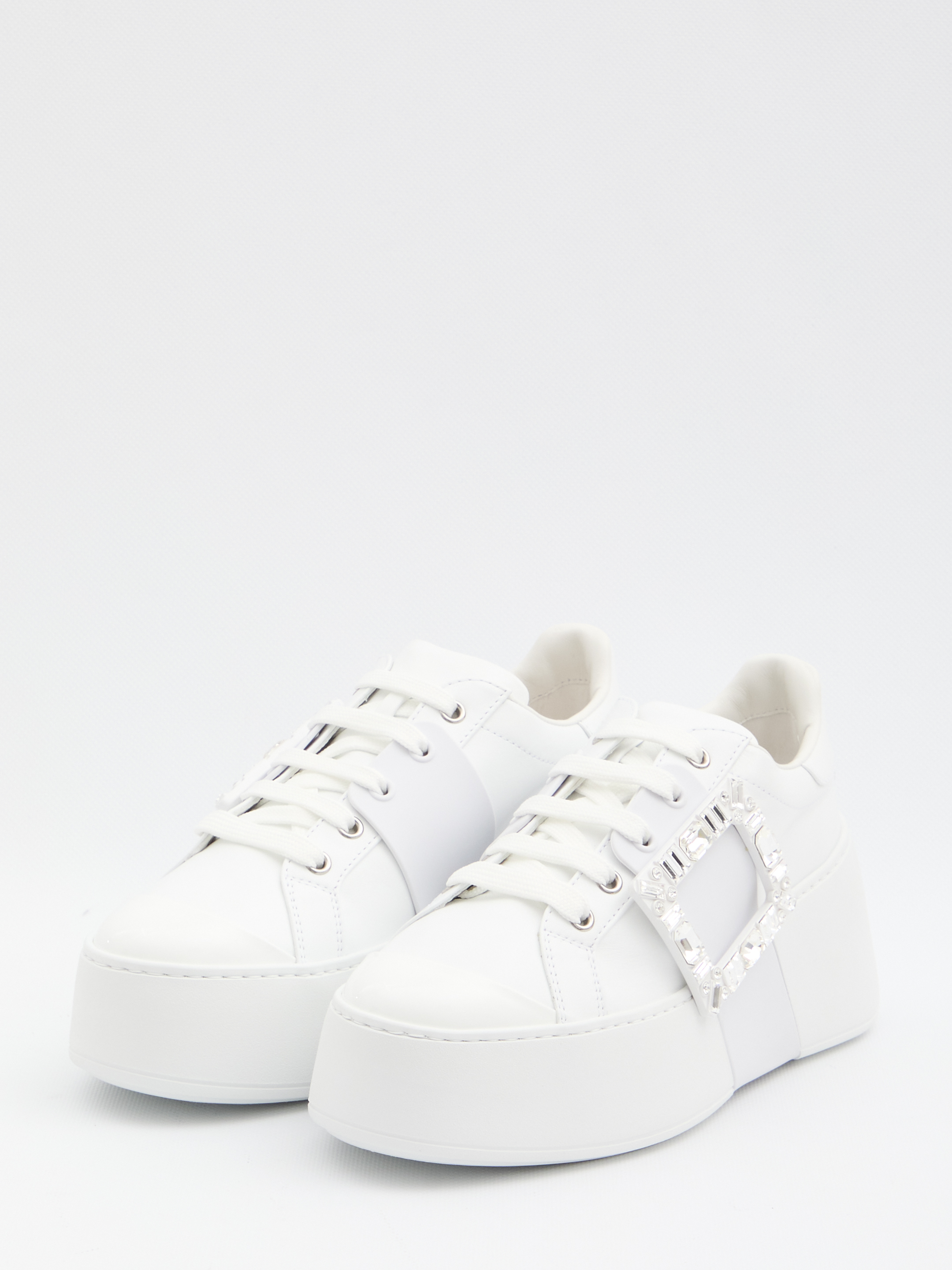 Roger Vivier Viv' Skate Sneakers In Leather