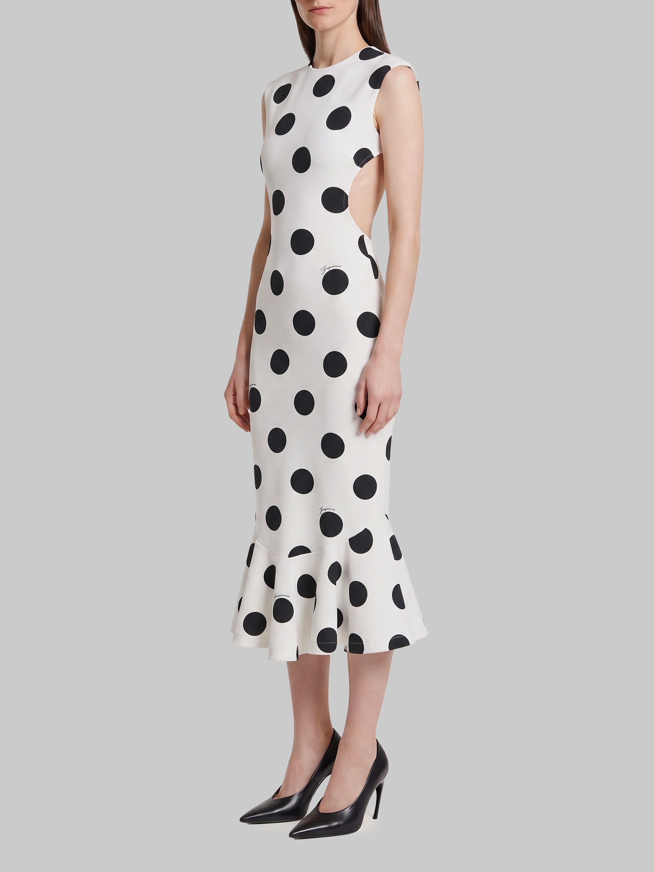 Jacquemus Palmier Polka-Dot Midi Dress