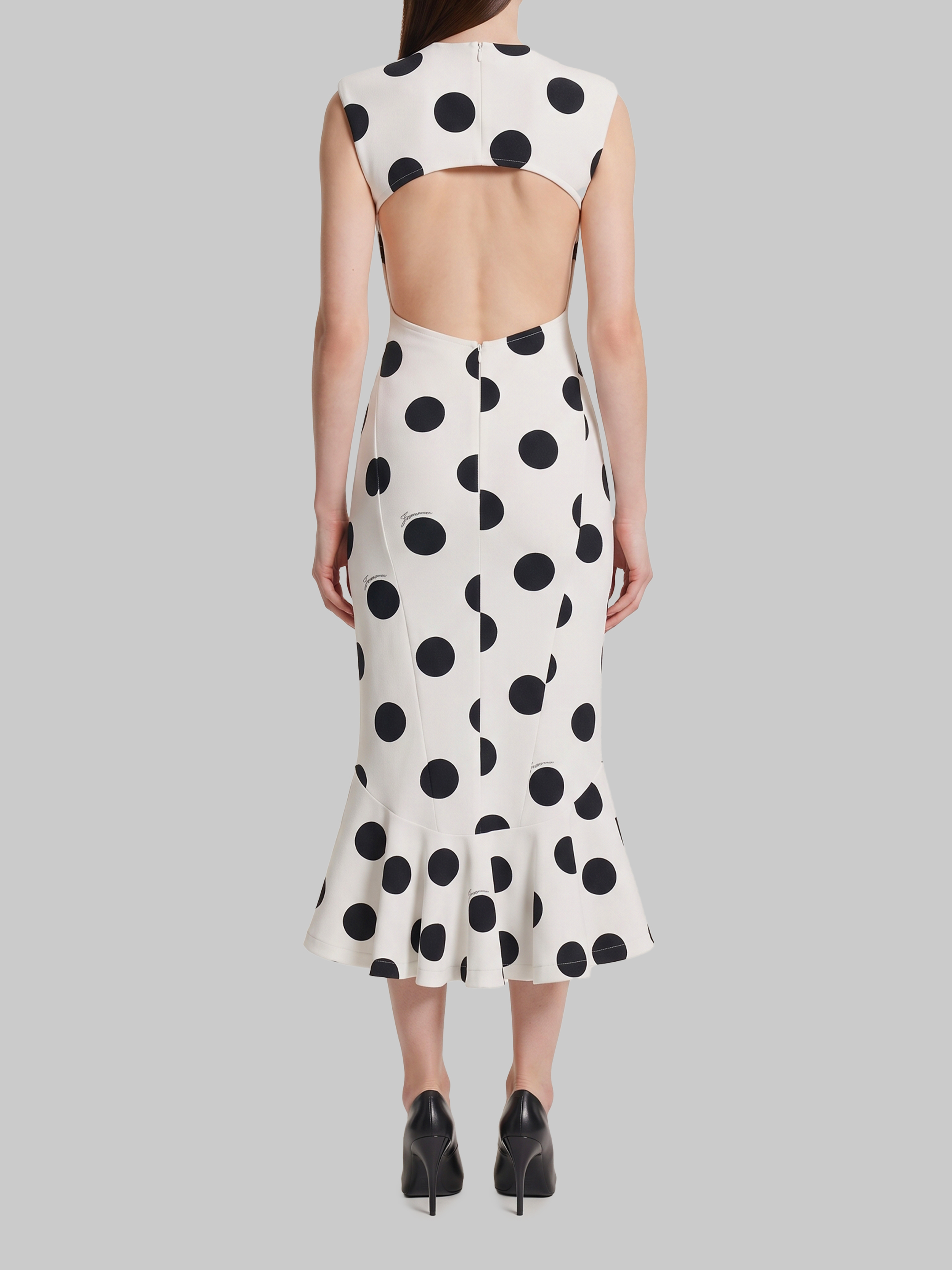 Jacquemus Palmier Polka-Dot Midi Dress