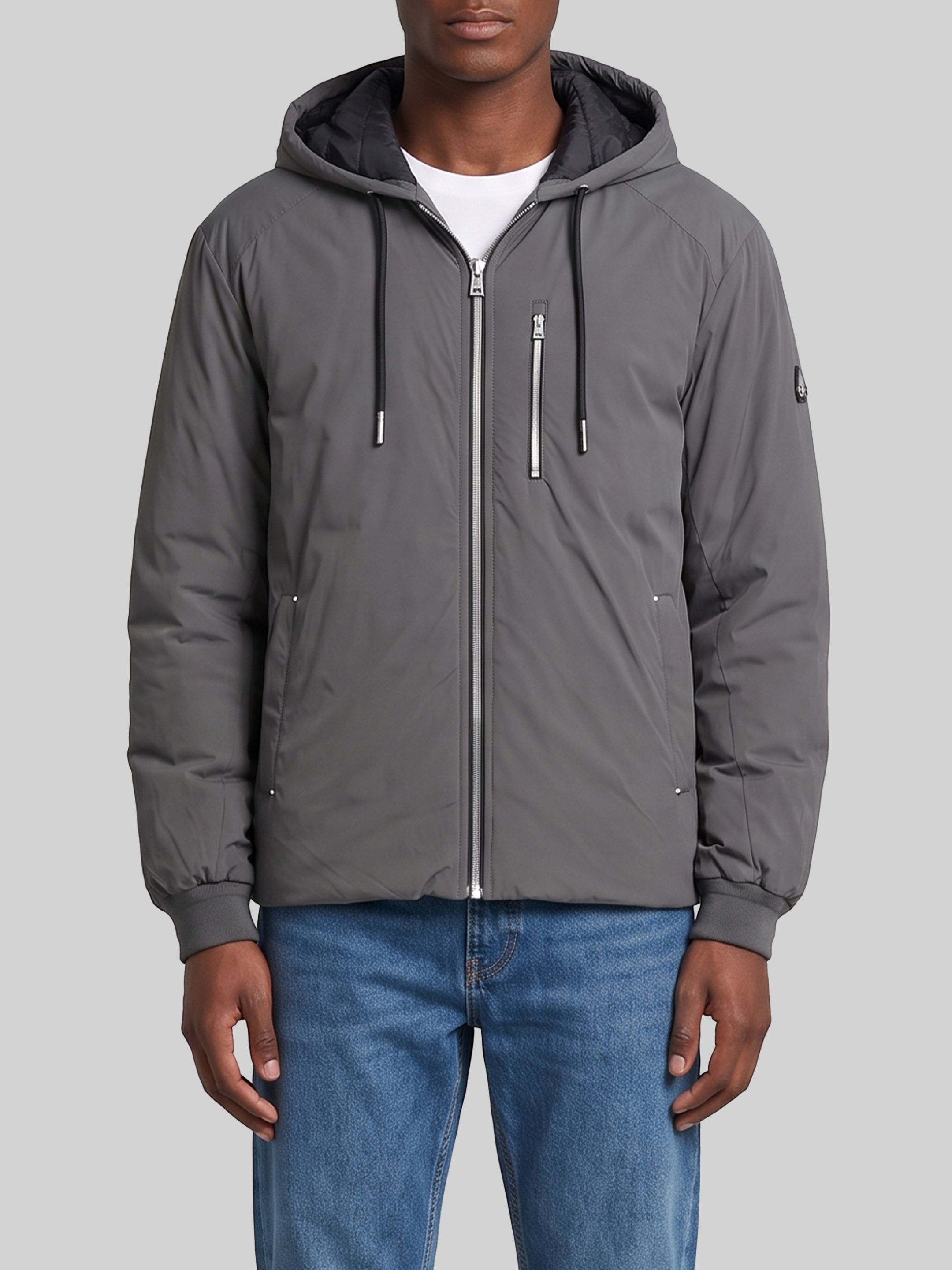 Moose Knuckles Northdale Hooded Bomber Jacket