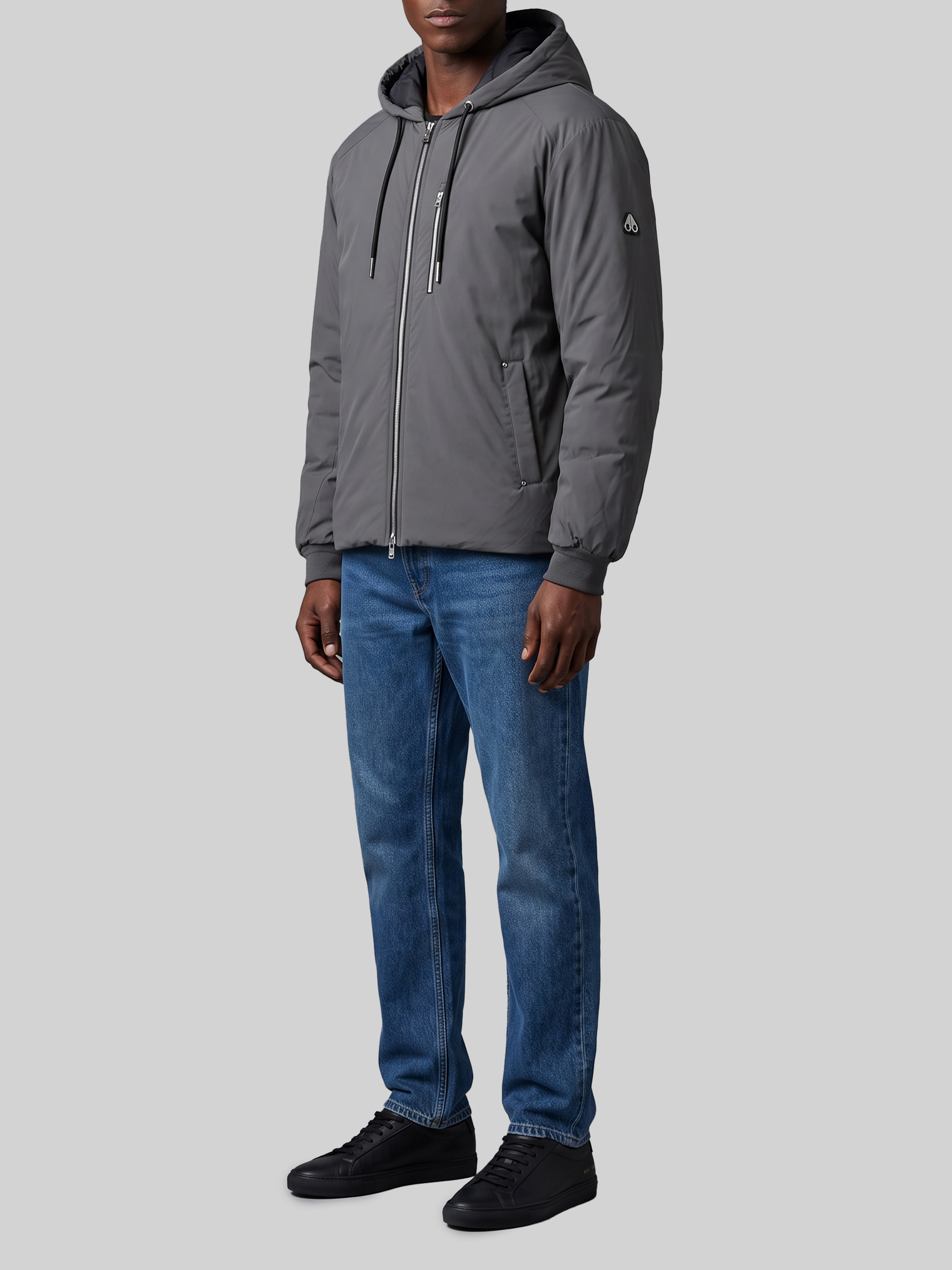 Moose Knuckles Northdale Hooded Bomber Jacket