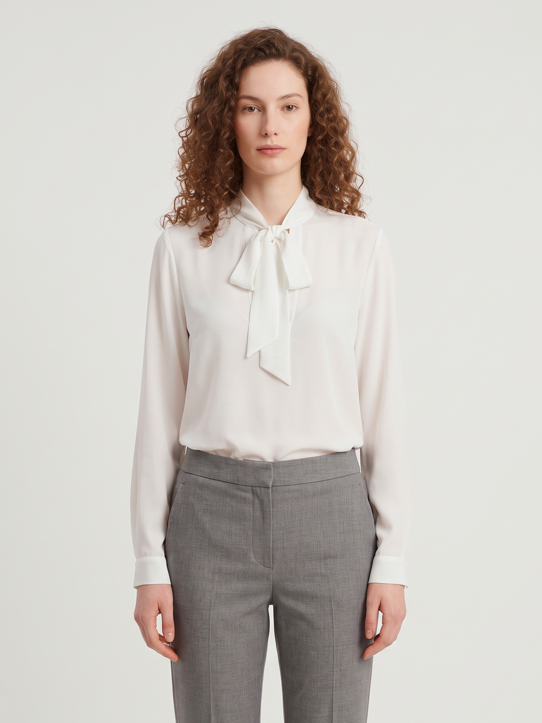 Sutton New York Bow Blouse In Double Georgette