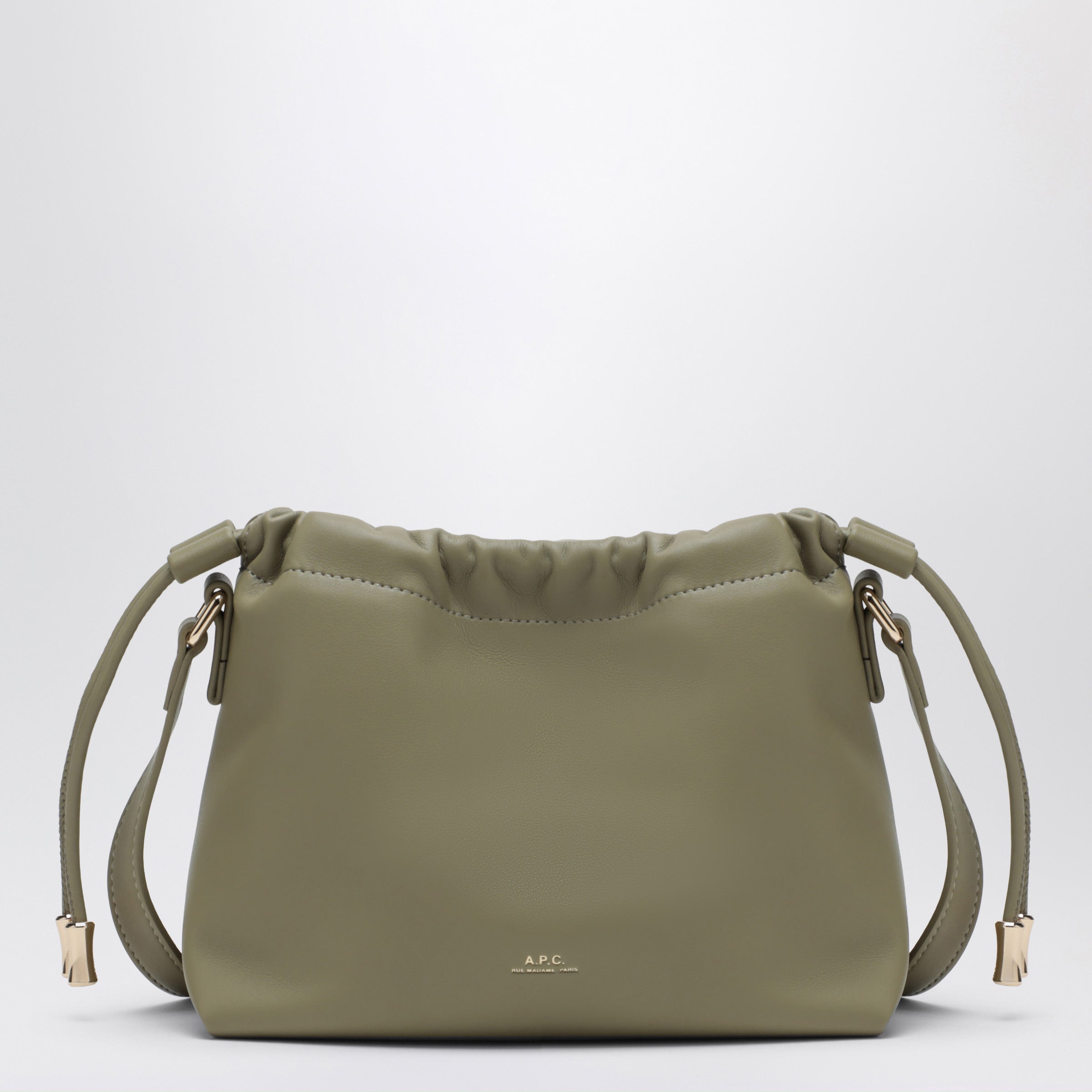 A.P.C. Clay Green Ninon Mini Recycled Leather-E