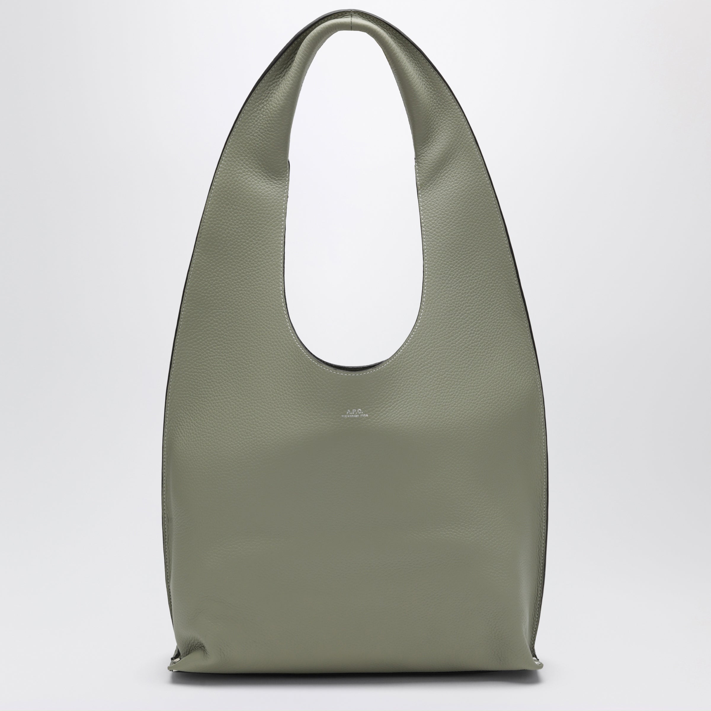 A.P.C. Pastel Green Neige Clou Leather Bag