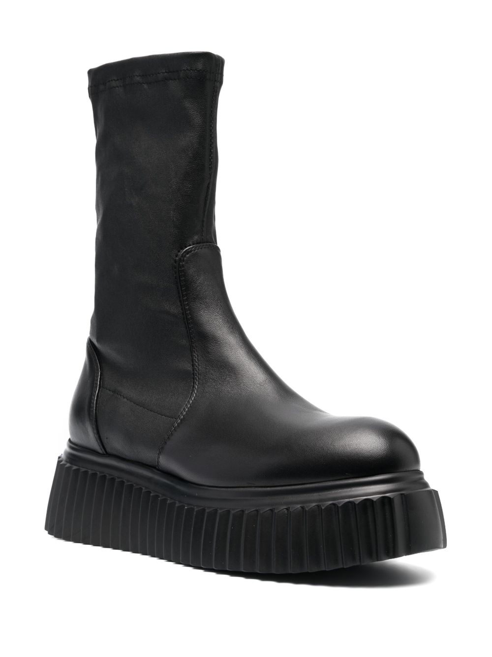 AGL Black Leather Shoes