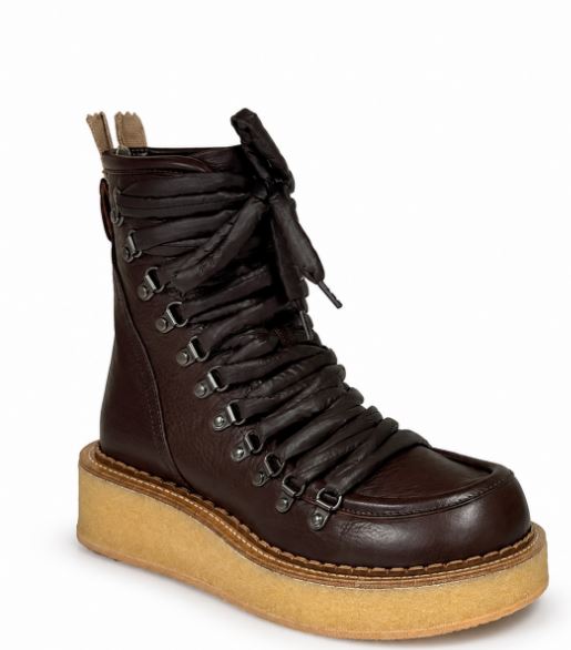 AGL Moka Amber Leather Shoes