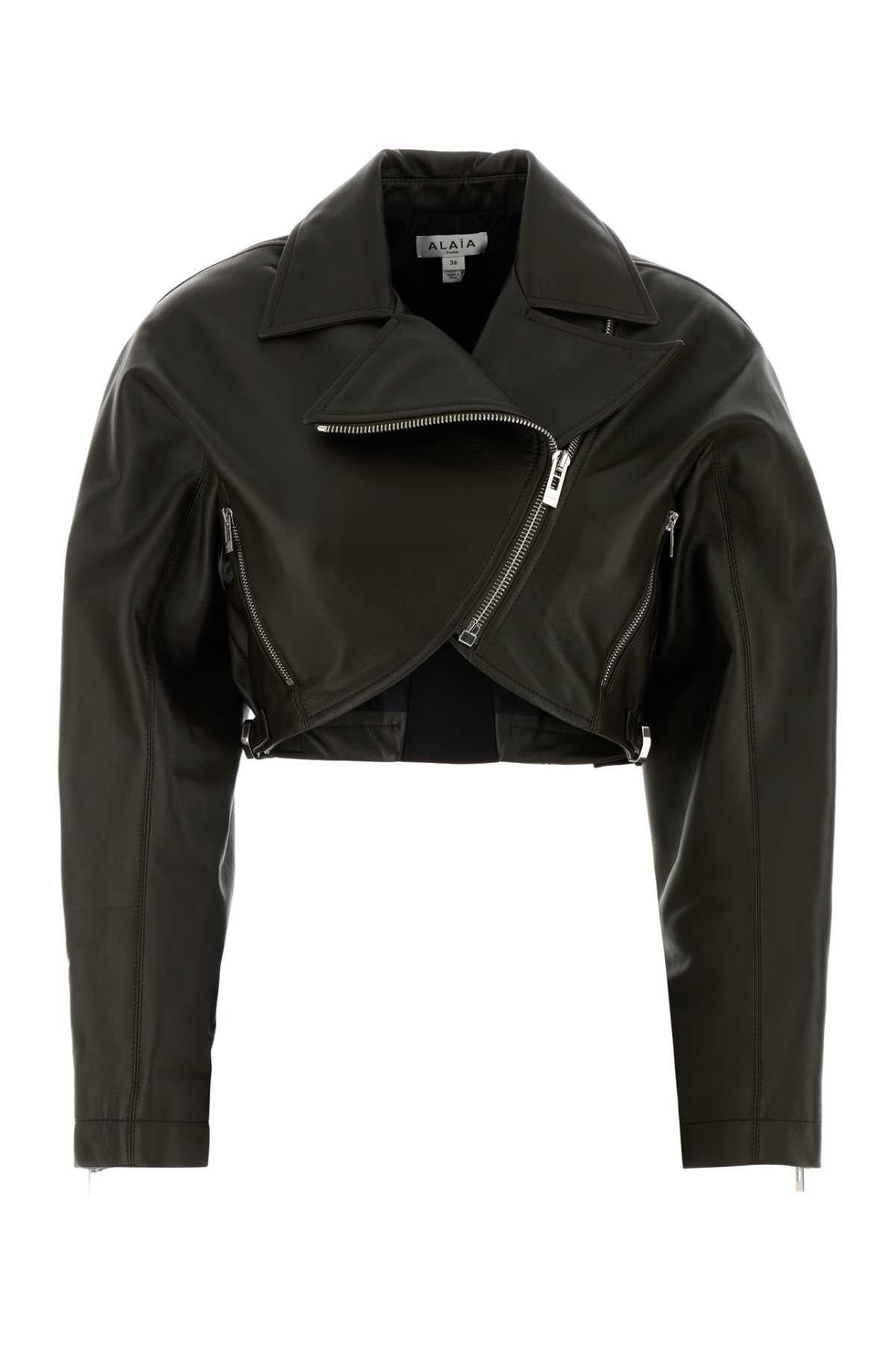 Alaïa Alaia Cropped Biker Soft Lambskin